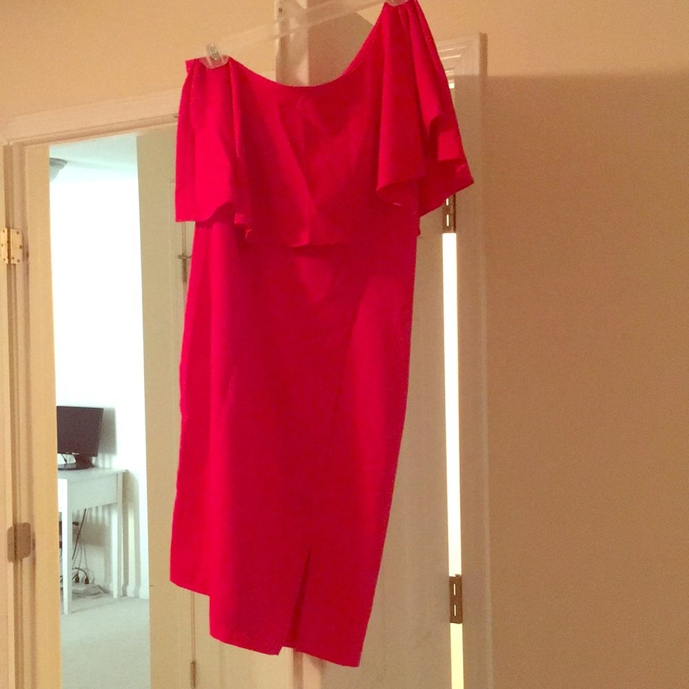 Pink one shoulder dress never worn!